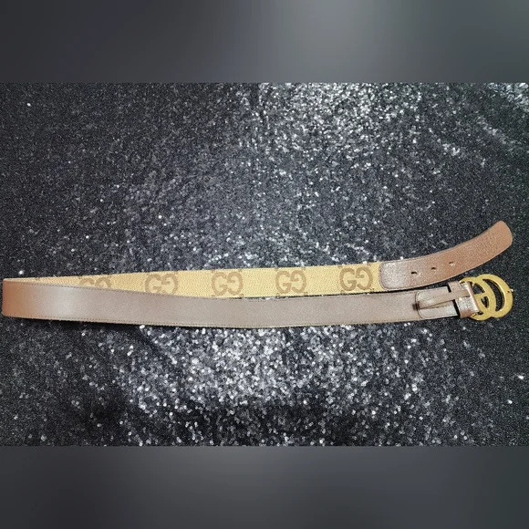 GUCCI 400593 Jumbo GG Canvas Leather Belt Waist 120 48 - Picture 5 of 10